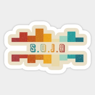 Soja Vintage Distressed Sticker